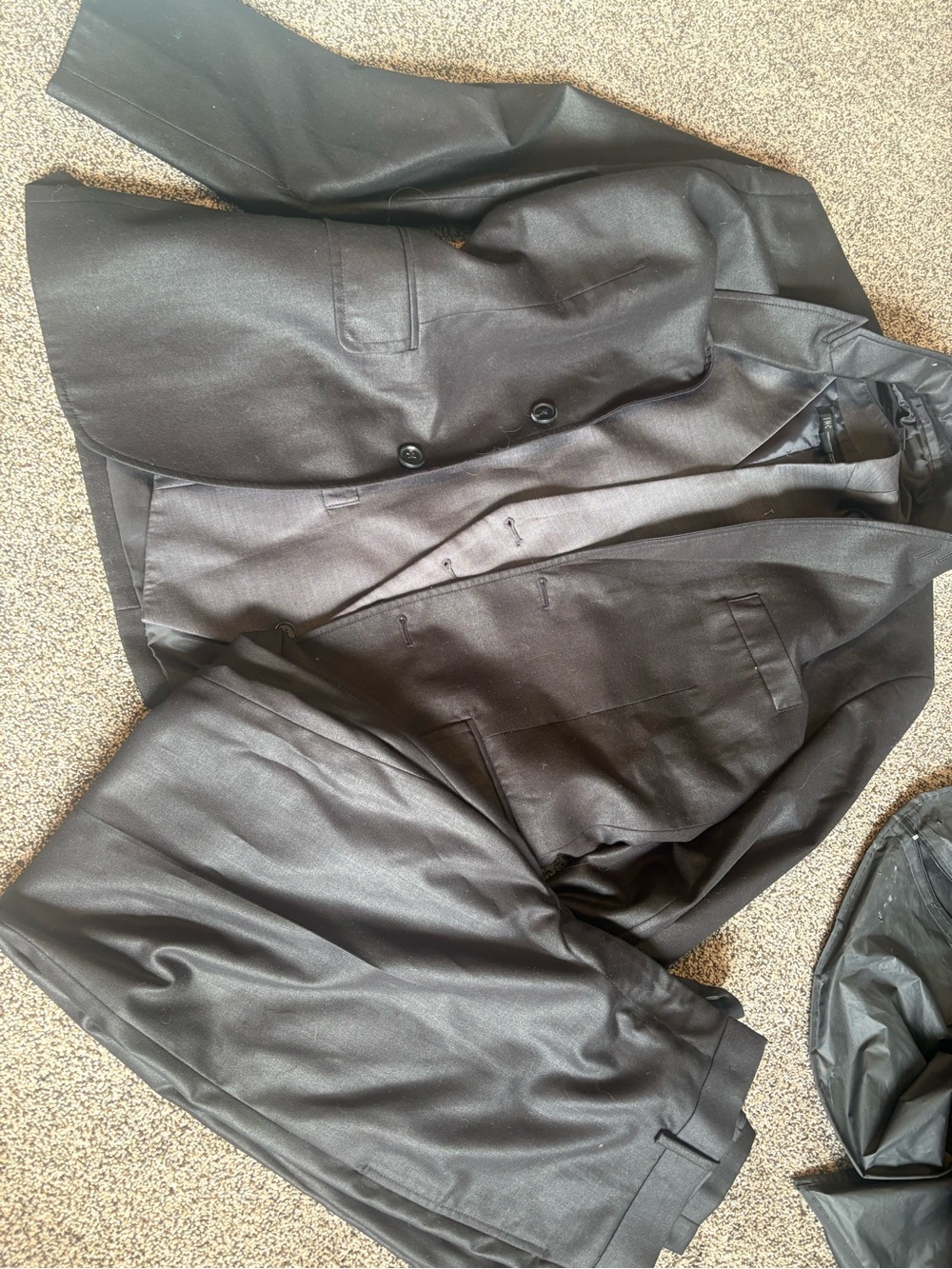INC International Concepts Black 3-Piece Suit